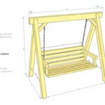 Projekt huśtawki ogrodowej DIY z wymiarami i oznaczeniami
