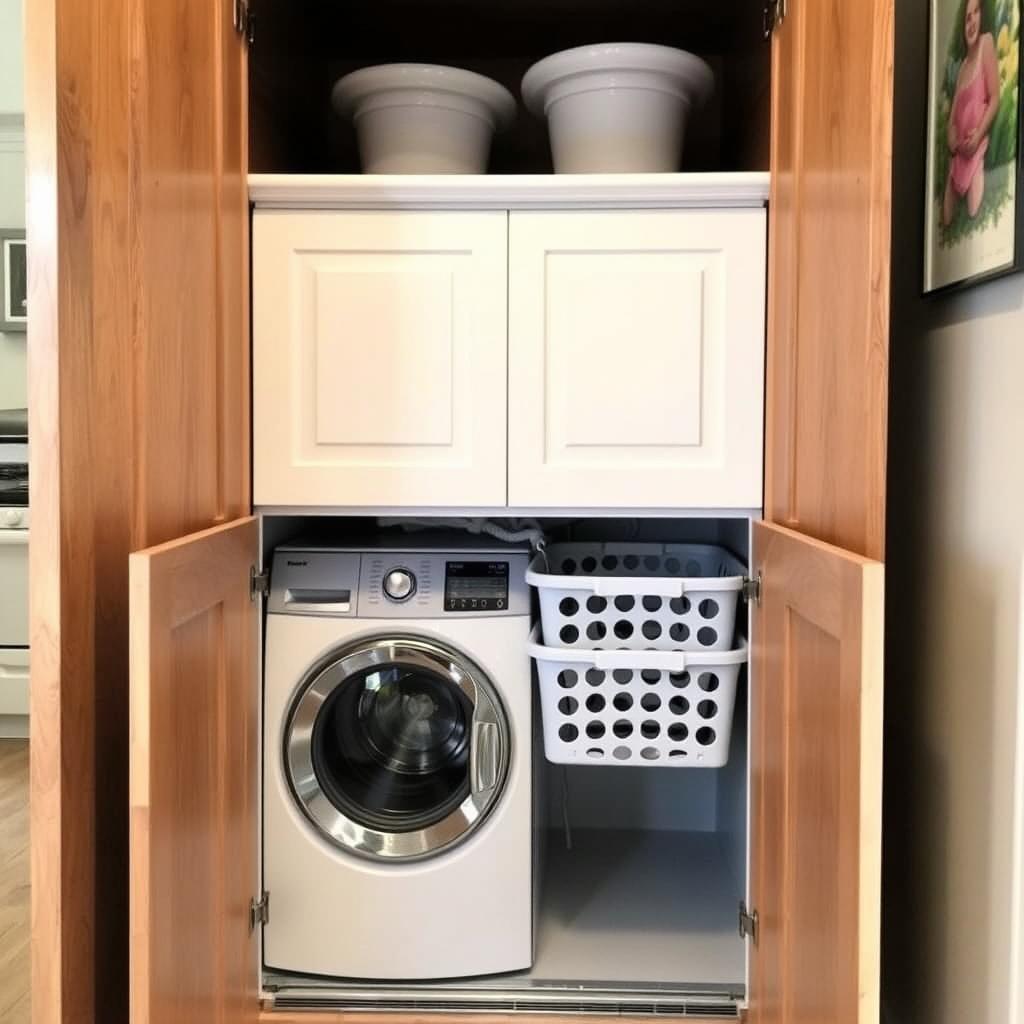 Mały dźwig na pranie zamontowany w domu Mały dźwig na pranie zamontowany w domu