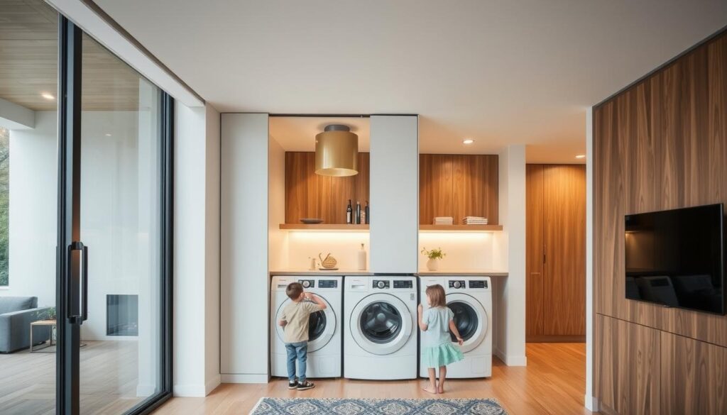 Nowoczesny dom z zainstalowanym zsypem na pranie Nowoczesny dom z zainstalowanym zsypem na pranie