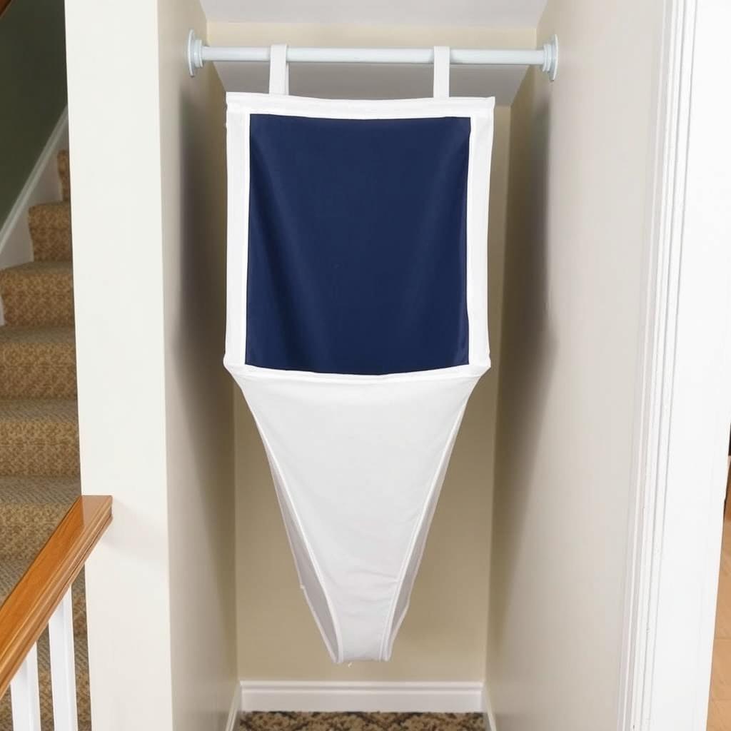 Przenośny zsyp na pranie wykonany z materiału Przenośny zsyp na pranie wykonany z materiału