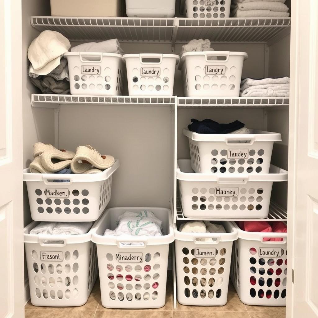 System segregacji prania z wieloma koszami System segregacji prania z wieloma koszami