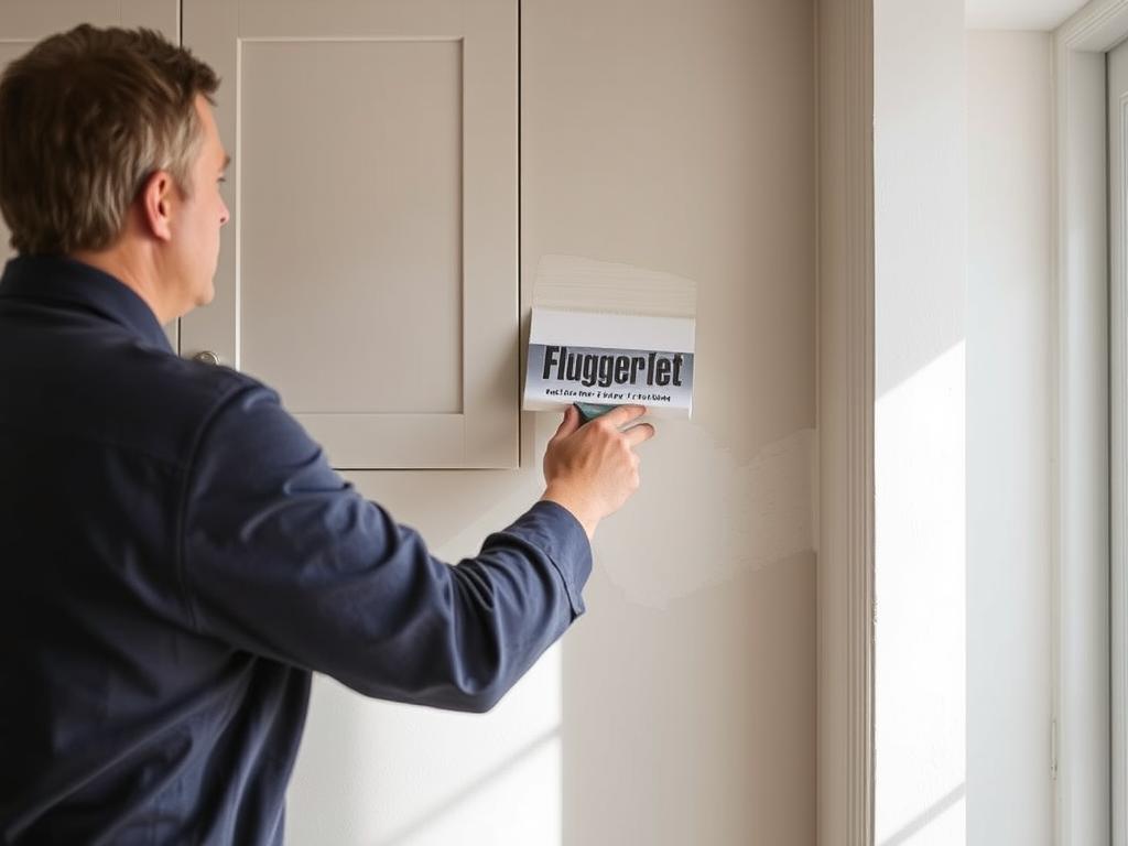 Malowanie ściany farbą Flugger Dekso w kuchni Malowanie ściany farbą Flugger Dekso w kuchni