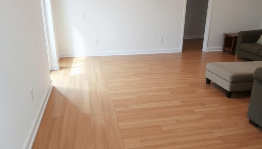 Efekt końcowy profesjonalnie ułożonych paneli podłogowych we wzorze 1/3