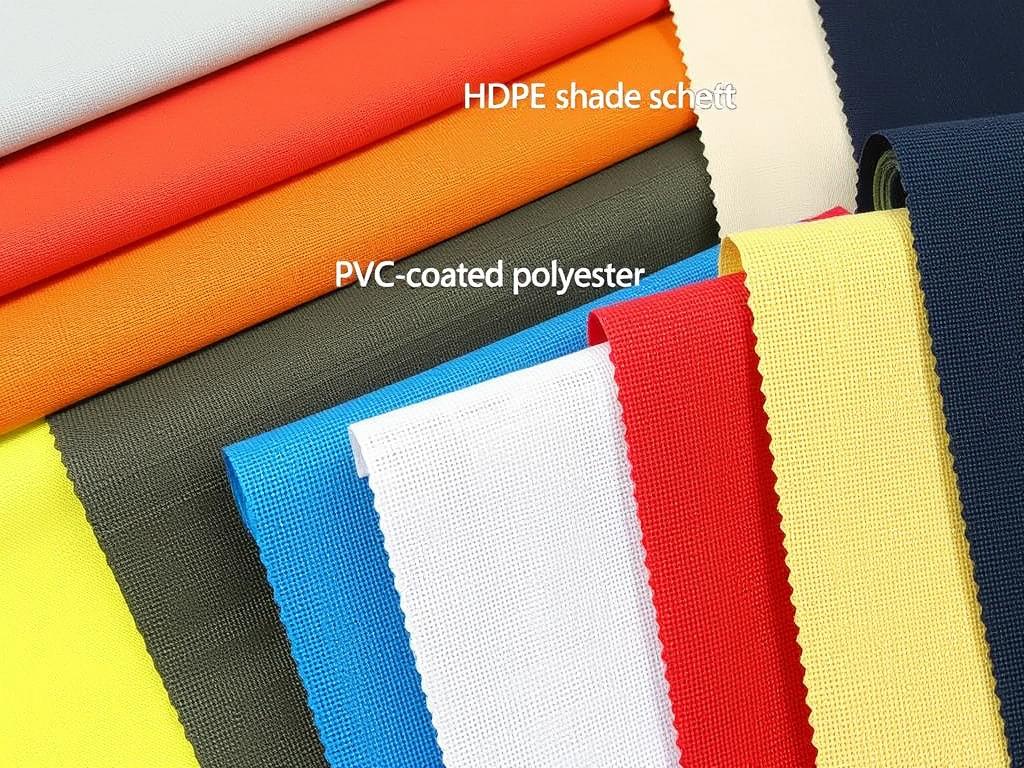 Próbki różnych tkanin outdoorowych do zadaszenia pergoli tarasowej drewnianej