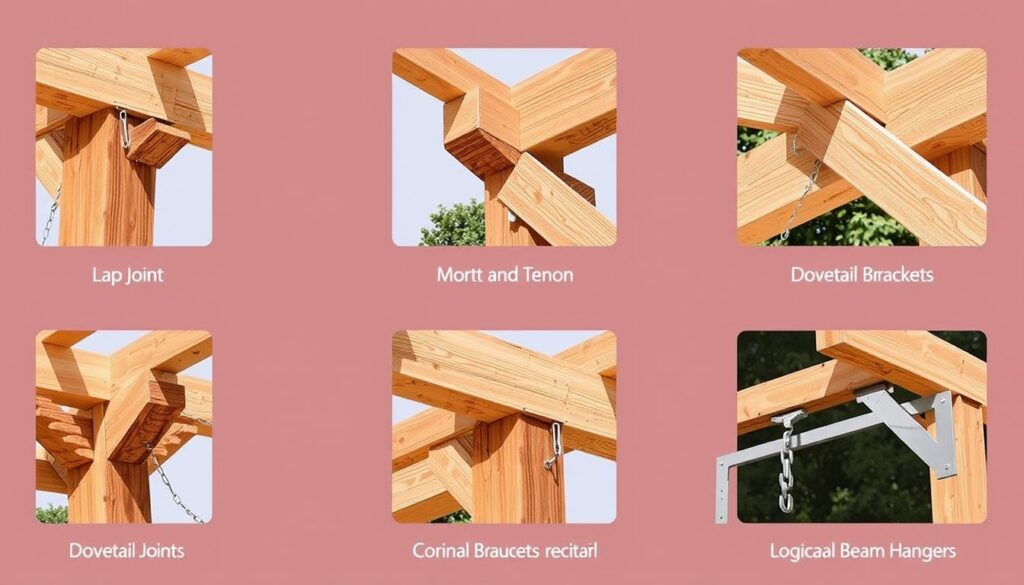 Różne sposoby łączenia elementów drewnianych w pergoli tarasowej